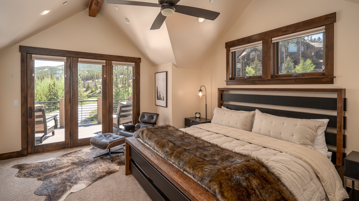 Bedroom 2, Upper Level - King suite 1 on upper level with deck