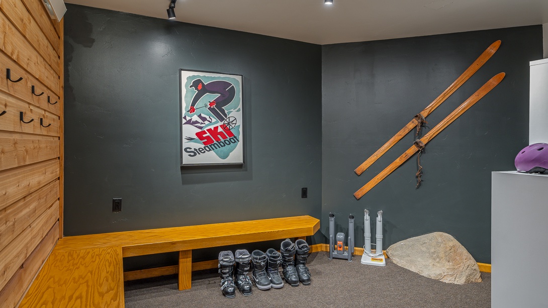 Updated boot room on garage level