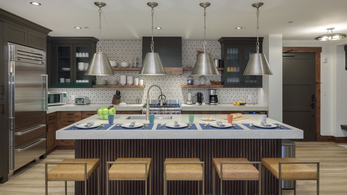 Kitchen, Main Level - Large island with additional seating