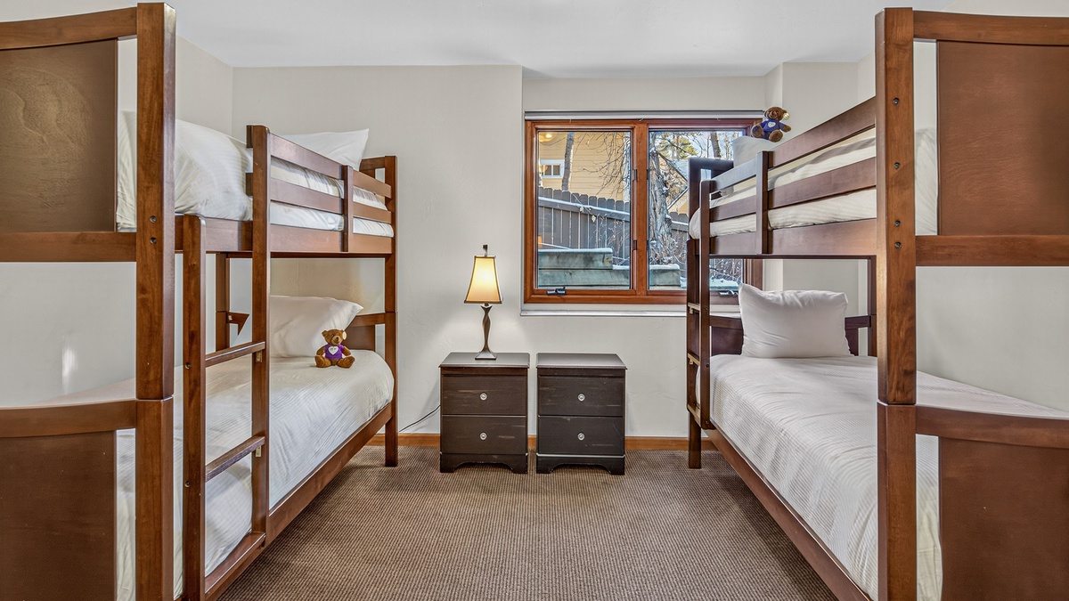 Bedroom 6, Lower Level - Two twin over twin bunk