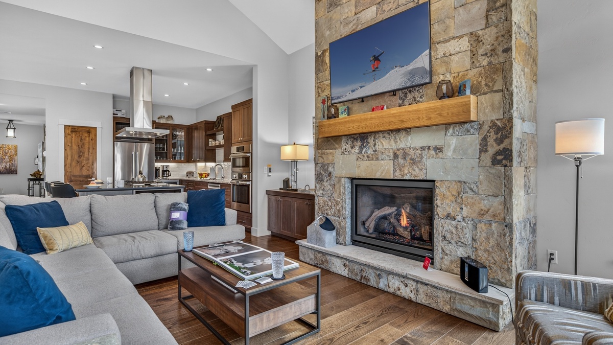 Great Room, Main Level - Fireplace with adjacent seating area
