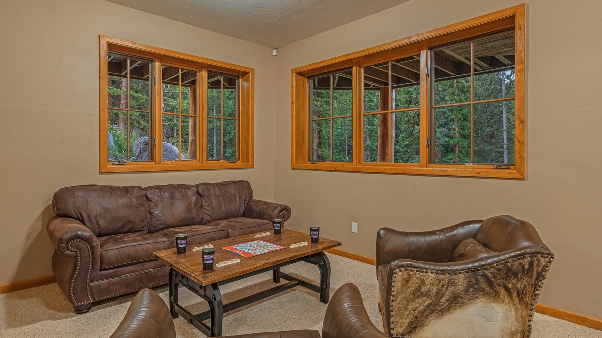 Lower level sitting area