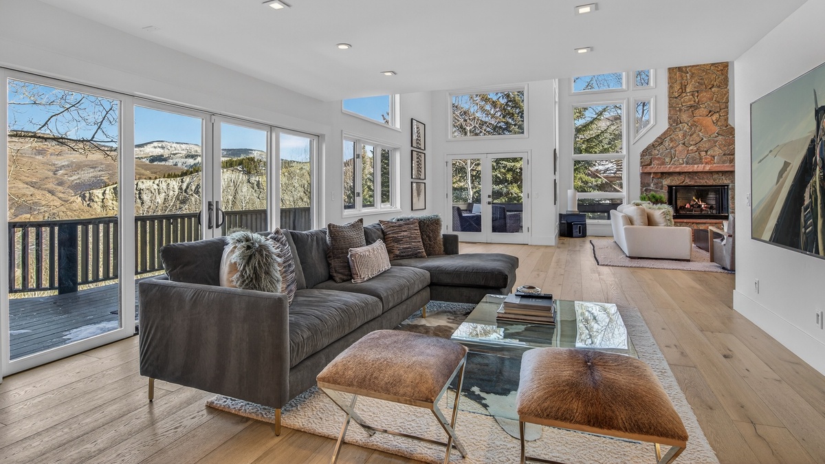 Family Room, Main Level - With valley views