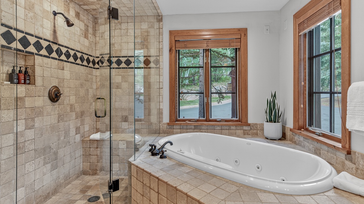 Bedroom 1, Main Level - Ensuite with jacuzzi tub