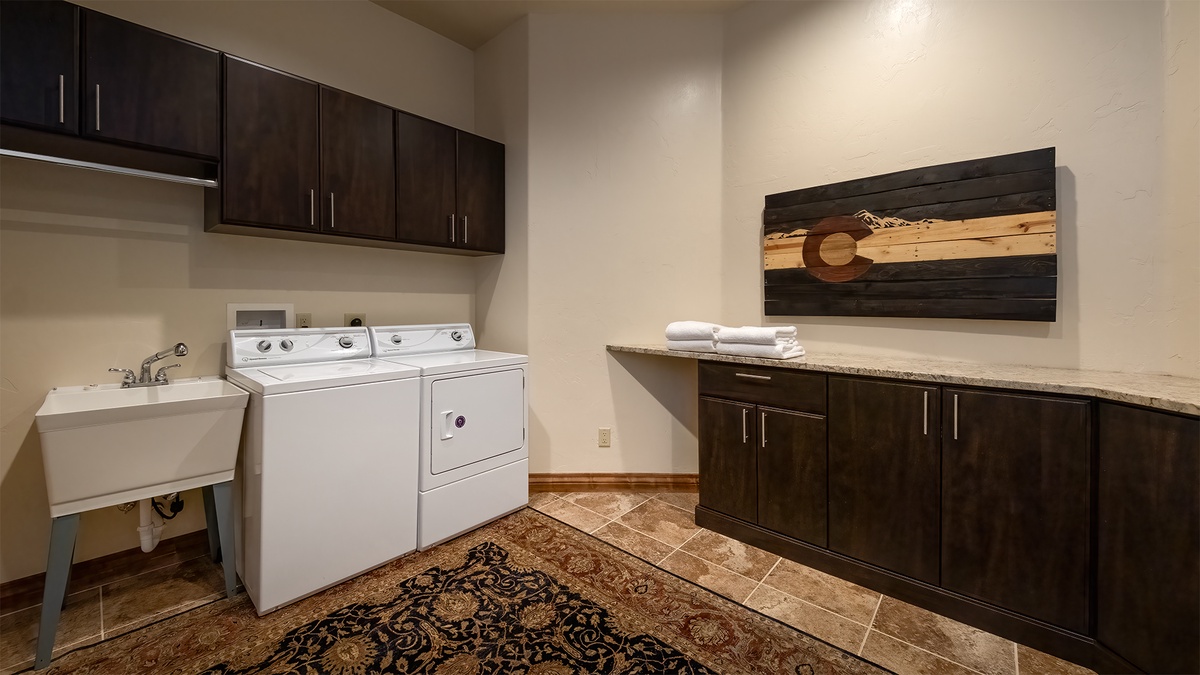 Lower level Laundry room
