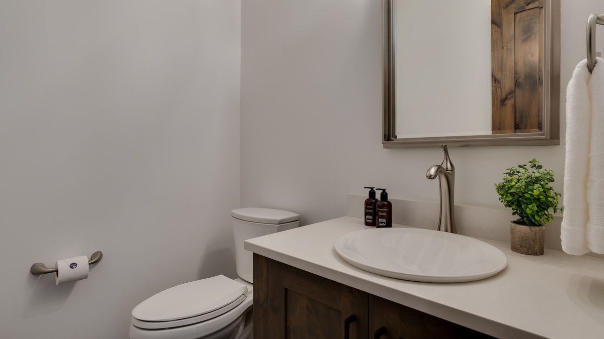 Powder bathroom on the main level