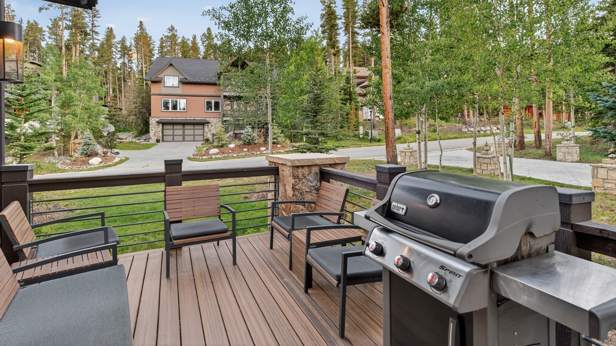 Deck, Main Level - Outdoor seating area with grill