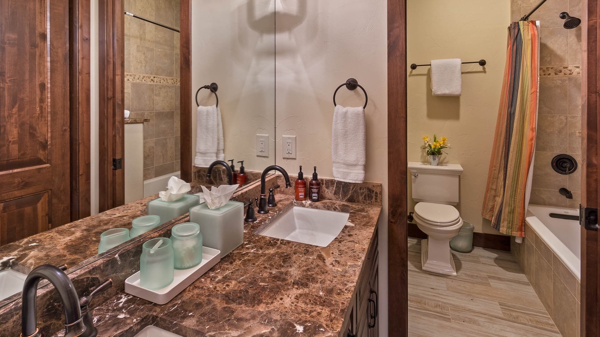 Bathroom 4, Lower Level - Bunkroom ensuite with vanity and shower