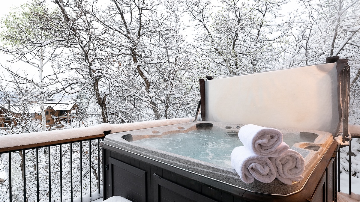 Hot Tub, Lower Level Deck - Outdoor hot tub with views