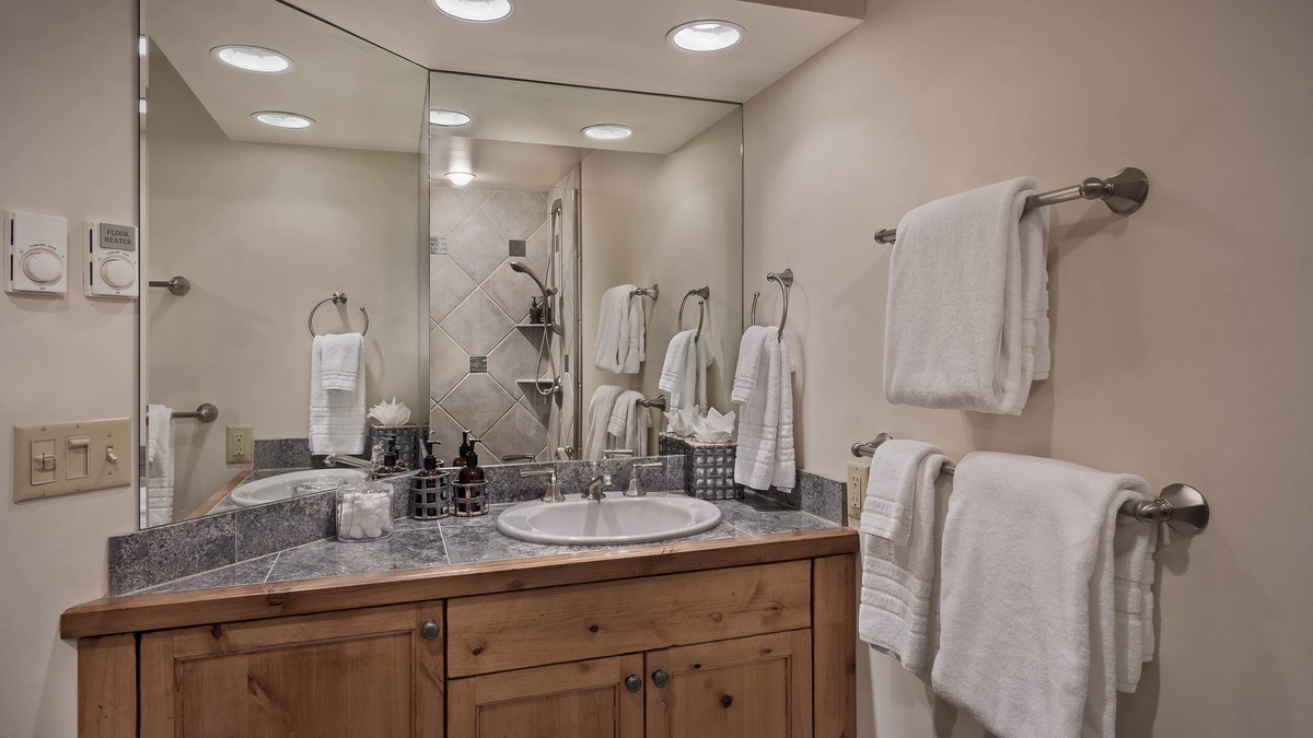 Shared Bathroom, Main Level - Hall bath adjacent to bedroom 3