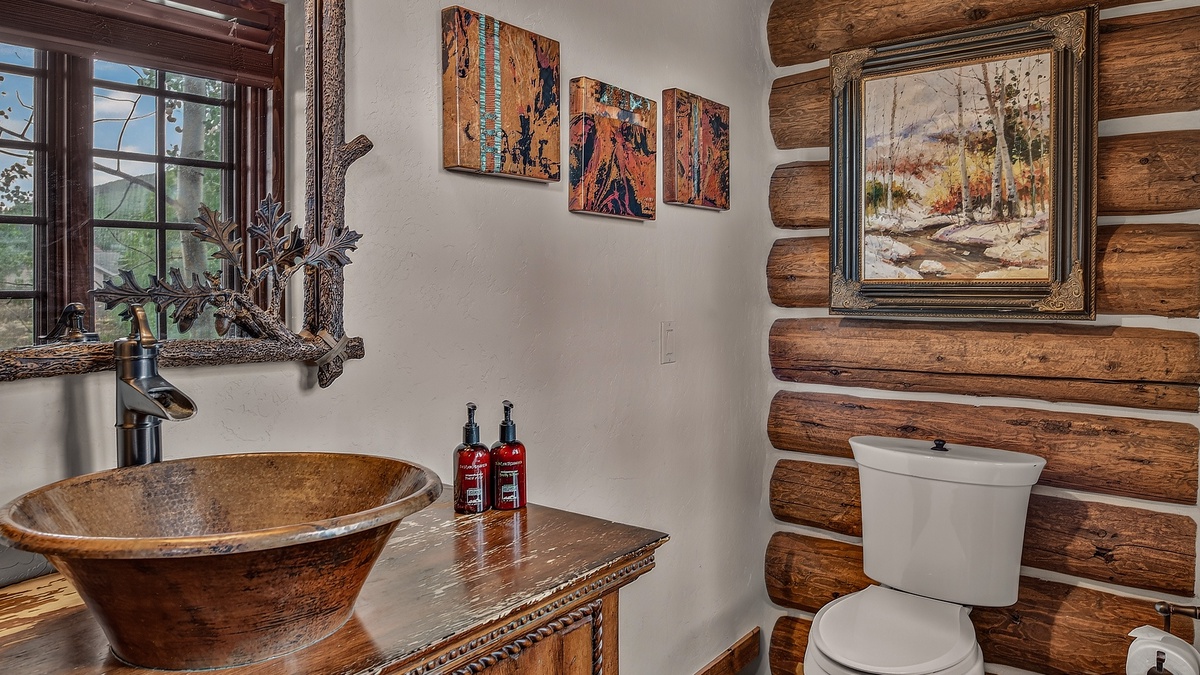 Powder Room, Main Level - Vanity and toilet