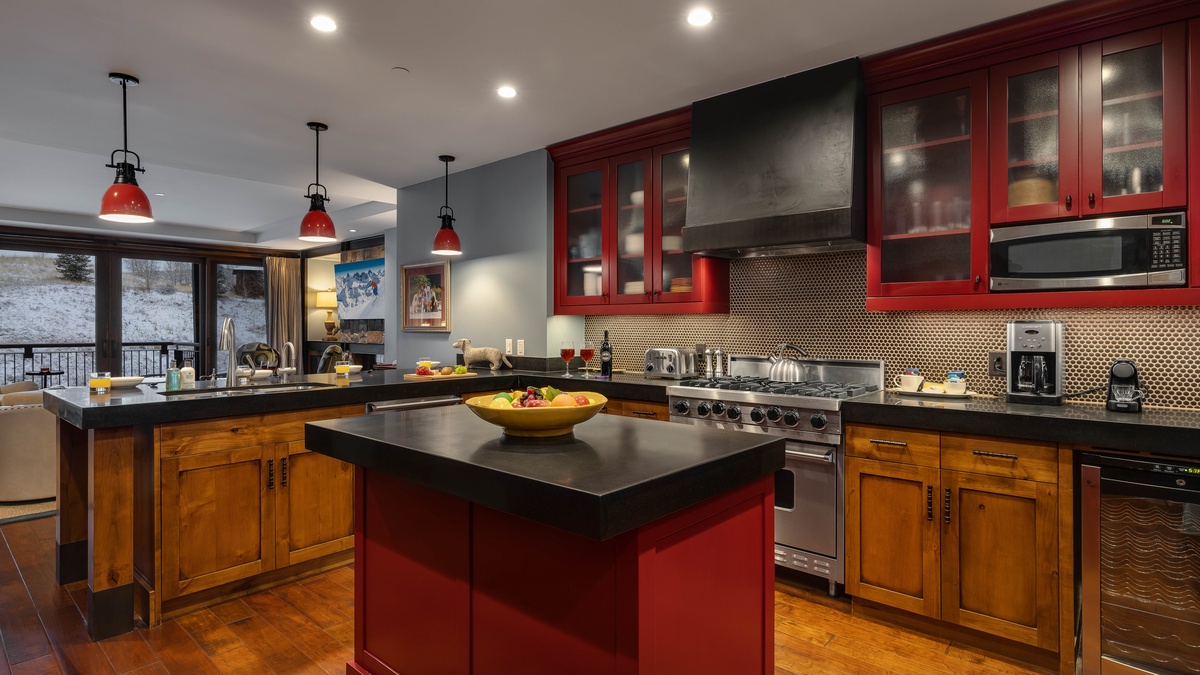 Kitchen, Main Level - Large island and open layout