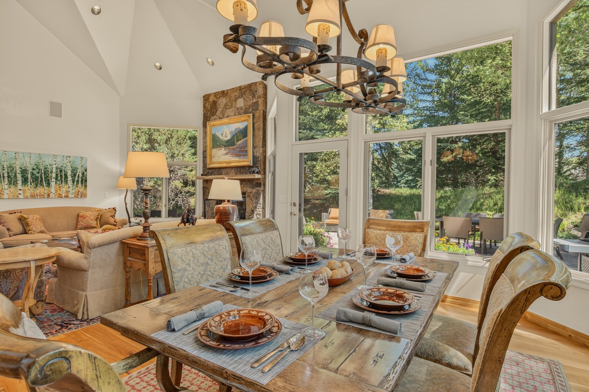 Dining Area, Main Level - Table with seating beside large windows