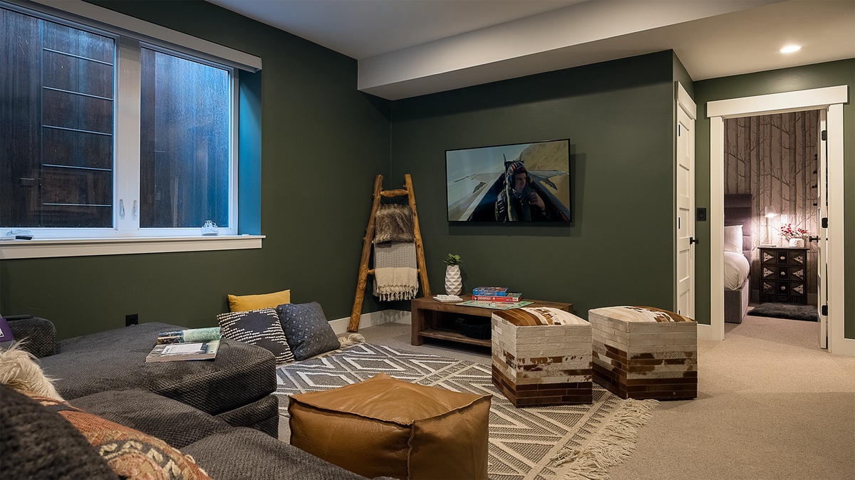 Family Room, Lower Level - Seating area with TV
