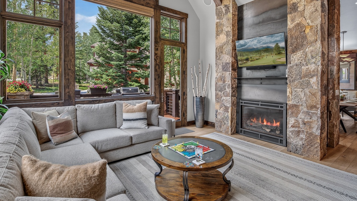 Great Room, Main Level - Seating area with fireplace