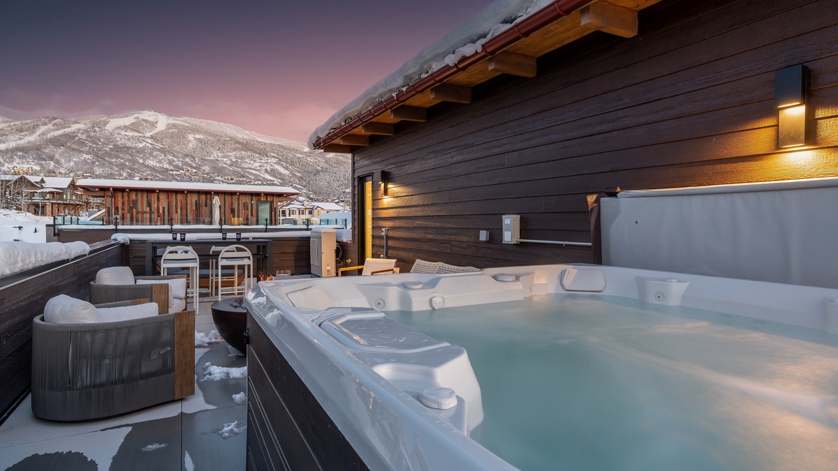 Hot Tub, Rooftop Deck - Private rooftop hot tub with mountain views