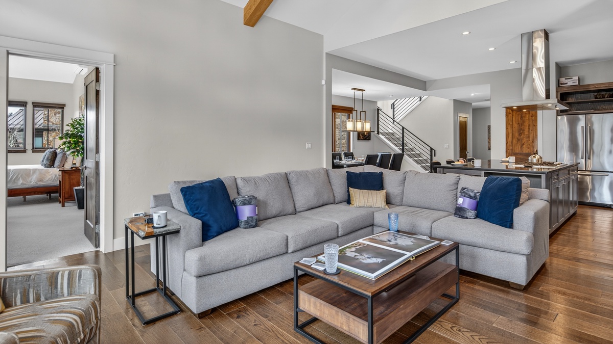 Great Room, Main Level - Sofa seating with coffee table