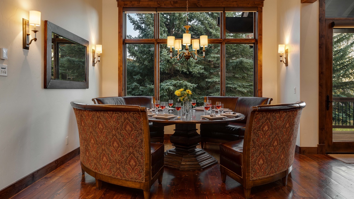 Dining Area, Main Level - Round dining table set beside large window