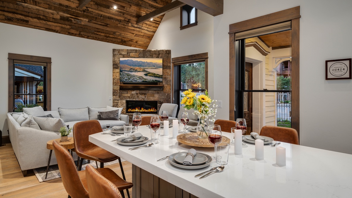Kitchen looking into great room