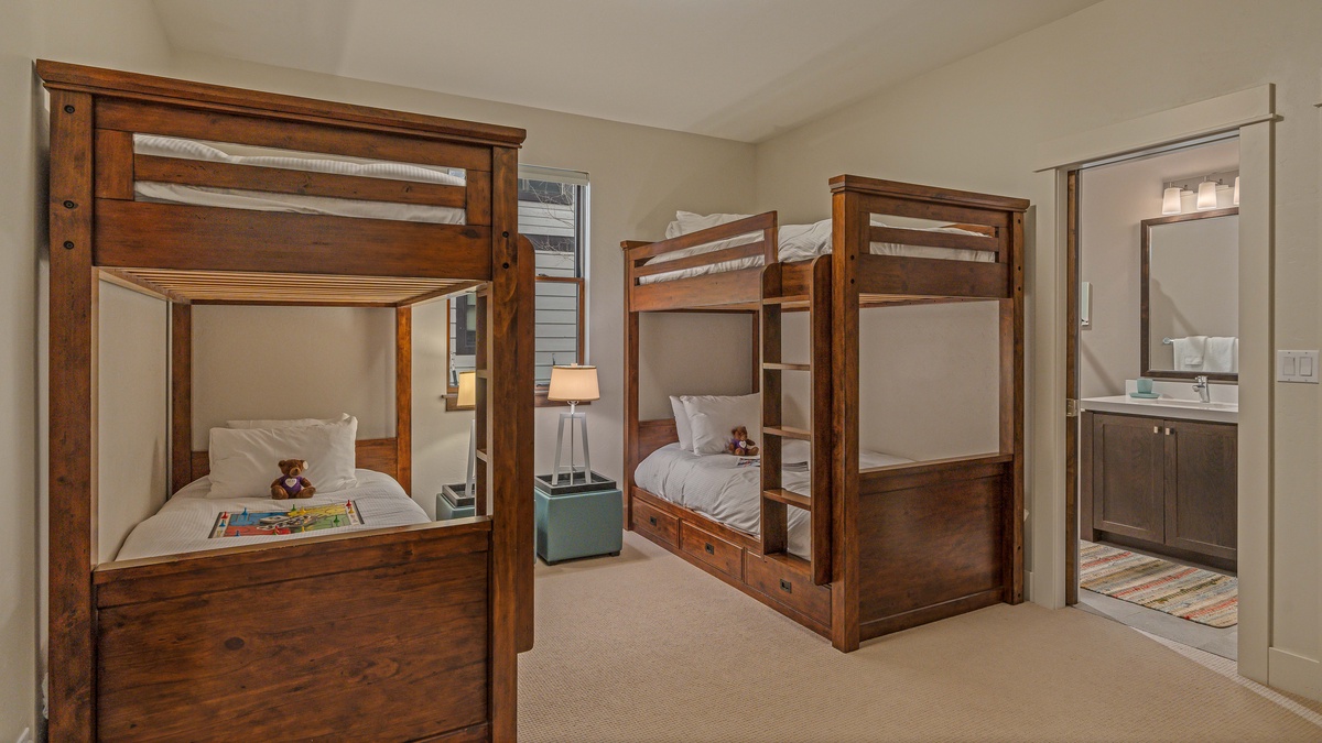Bedroom 3, Lower Level - Lower level bunk room sleeps 4; shared bath