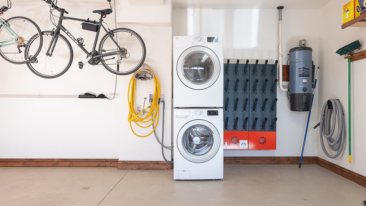 Laundry Room, Lower Level - Washer and dryer with boot dryer