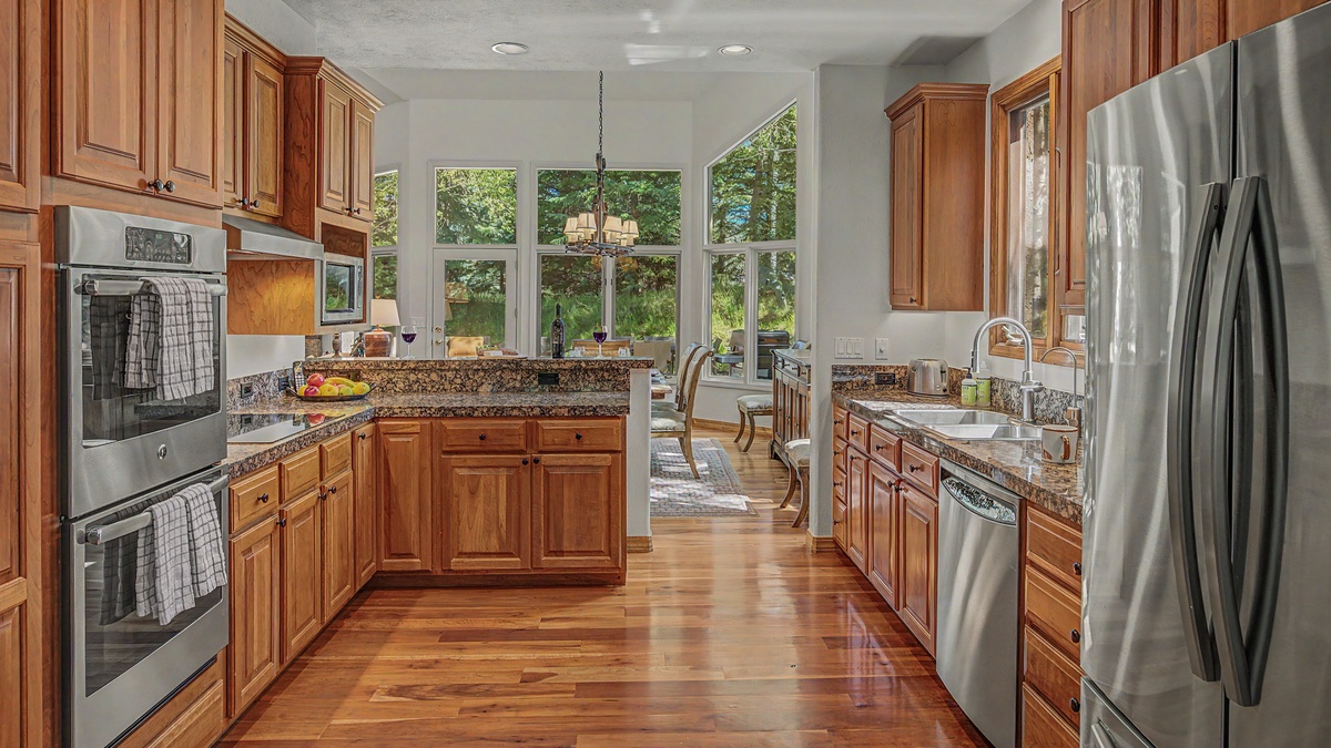 Kitchen, Main Level - Sink with surrounding cabinetry
