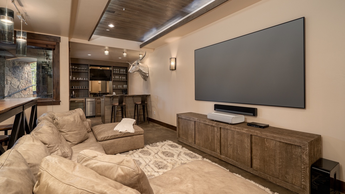 Wet bar in lower level rec room