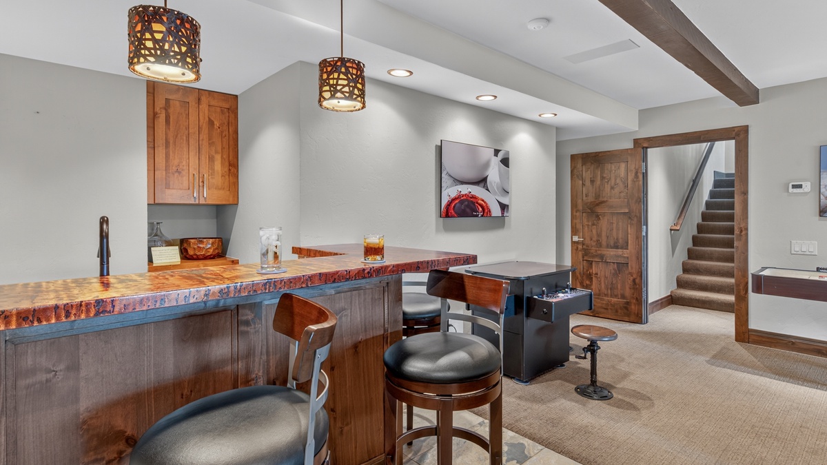 Lower level wet bar
