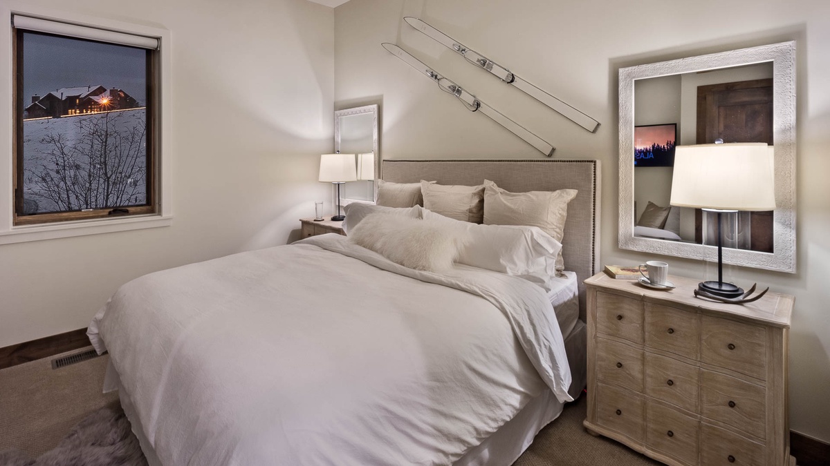 Queen bedroom on lower level