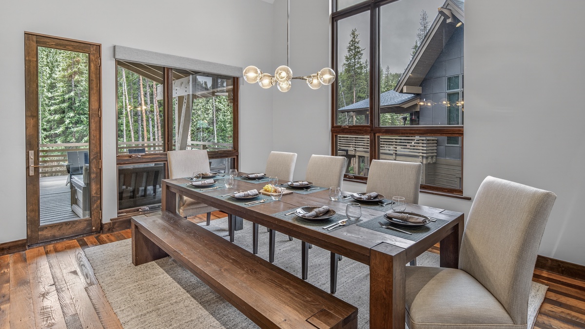 Dining Area, Main Level - Dining table with overhead lighting