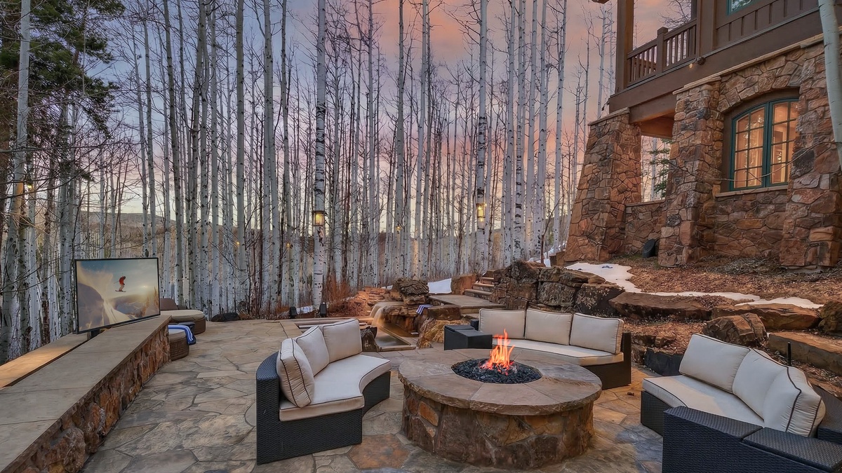 Patio, Lower Level - Outdoor seating area with fire pit