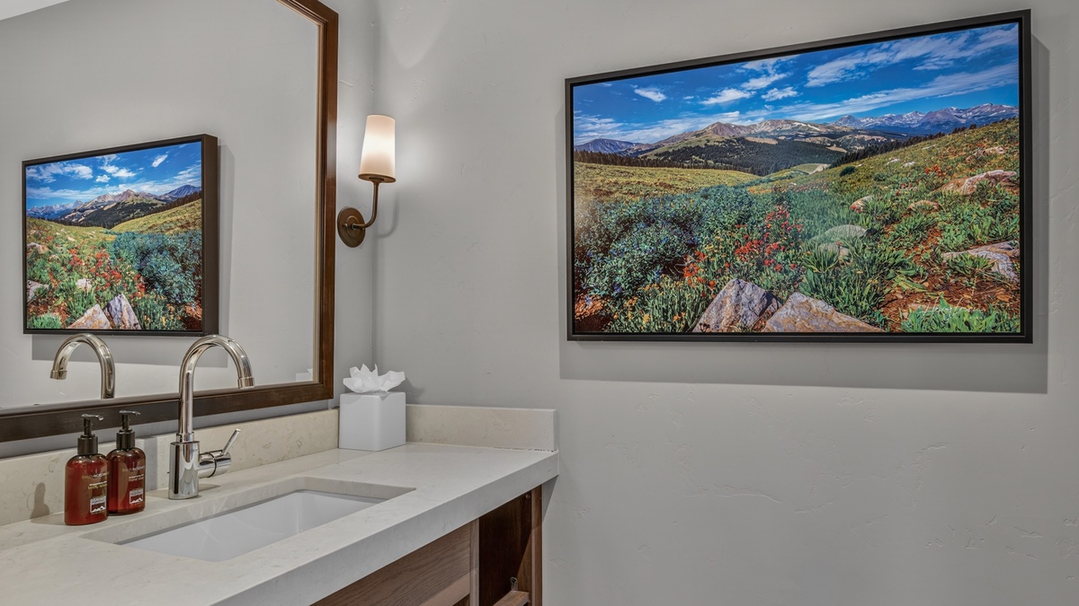 Powder Room, Main Level - Vanity and sink