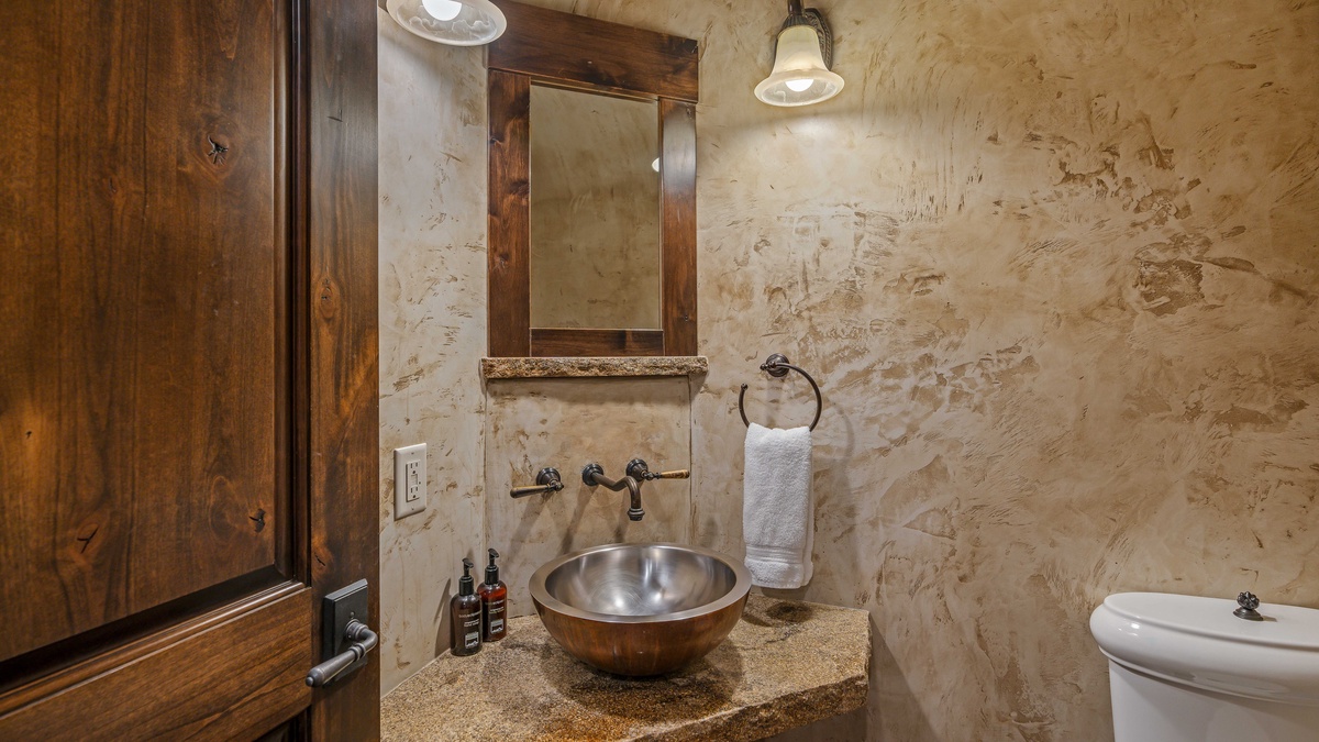 Powder bath on main level