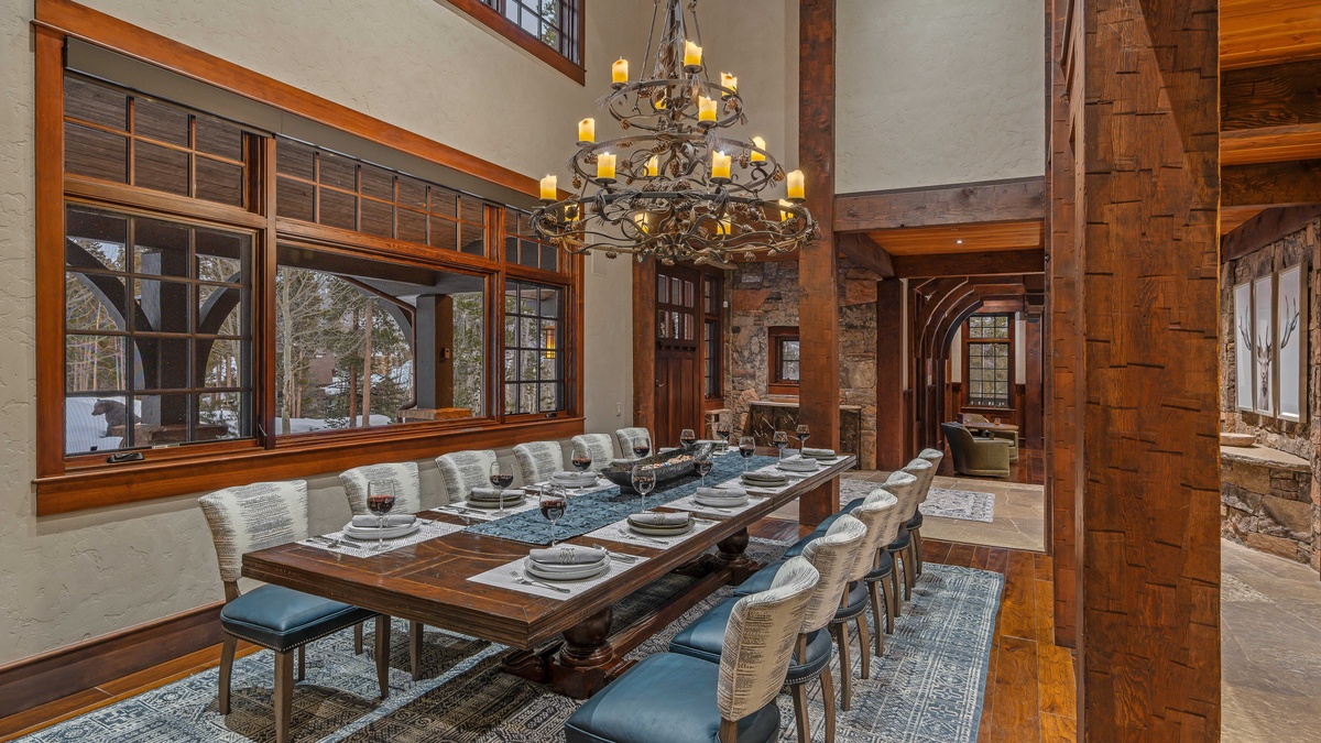 Main level dining area seats 12