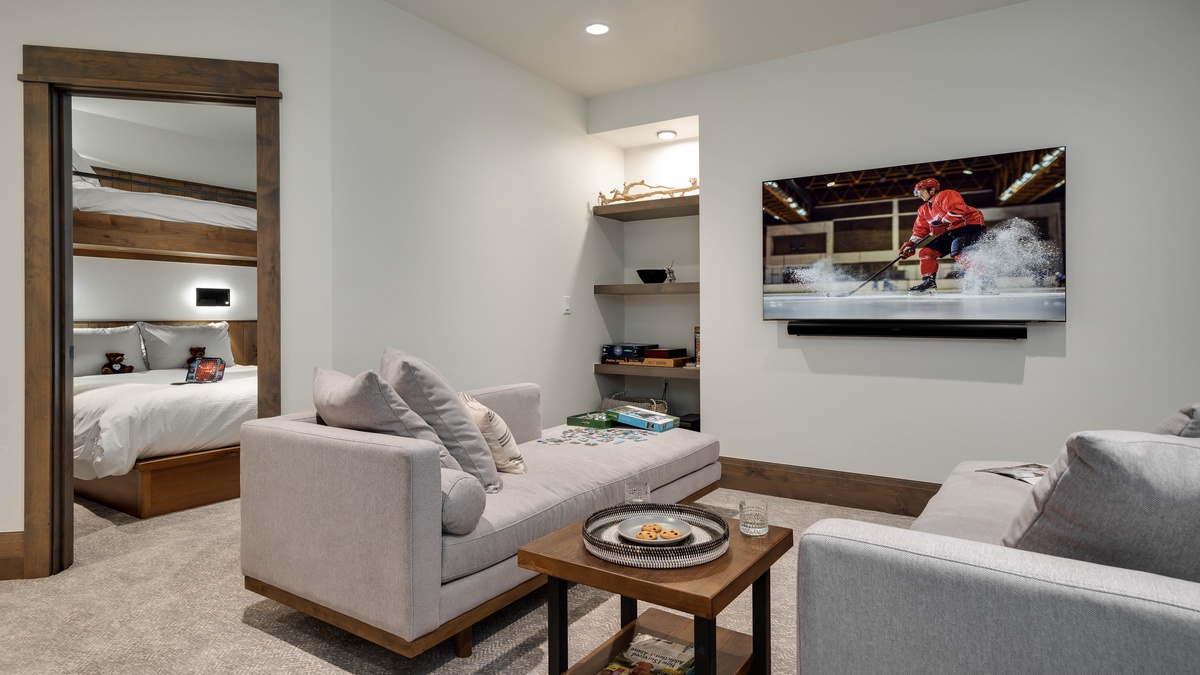 Family room on lower level