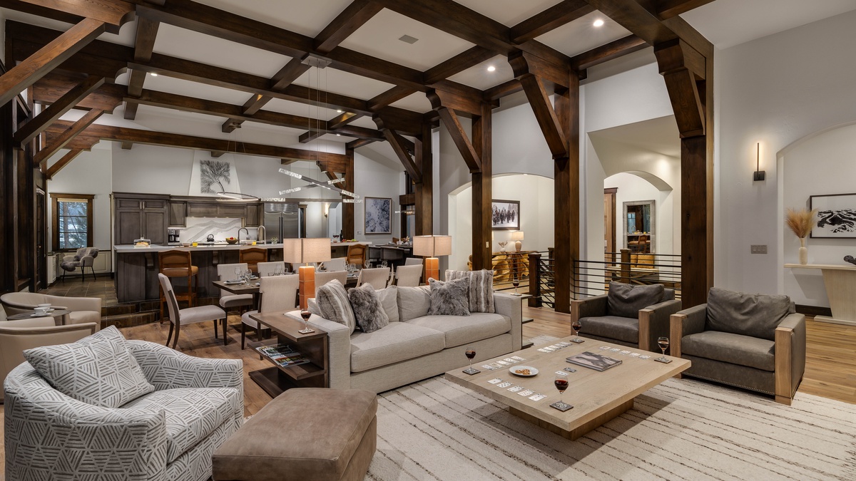 Spacious great room on main level