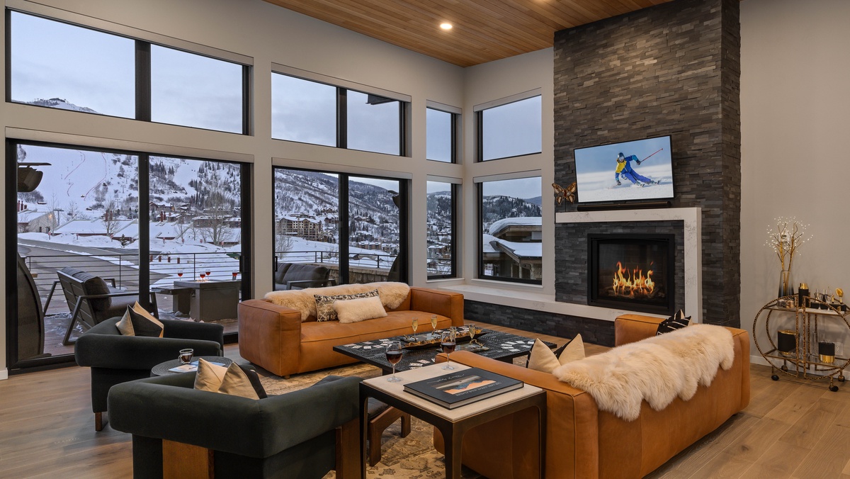 Great room with views of Steamboat Ski Resort
