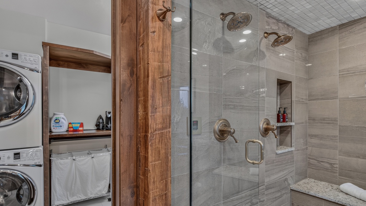 Bedroom 1, Main Level - Primary ensuite with dual head steam shower