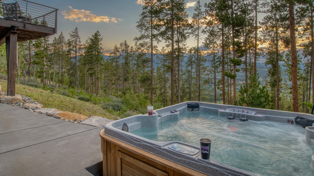 Hot Tub, Lower Level Patio - With views