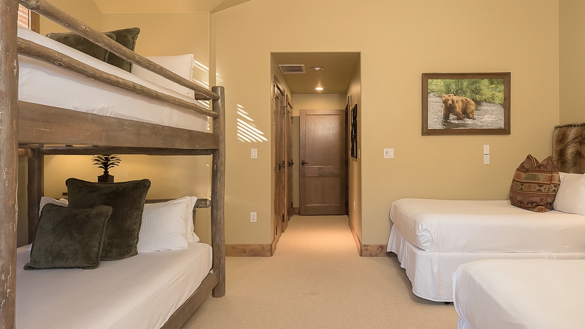 Bedroom 5, Main Level - Full-over-full bunk bed and two full beds