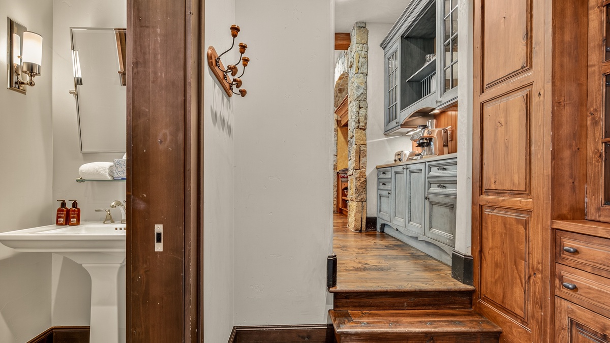 Powder Room by kitchen
