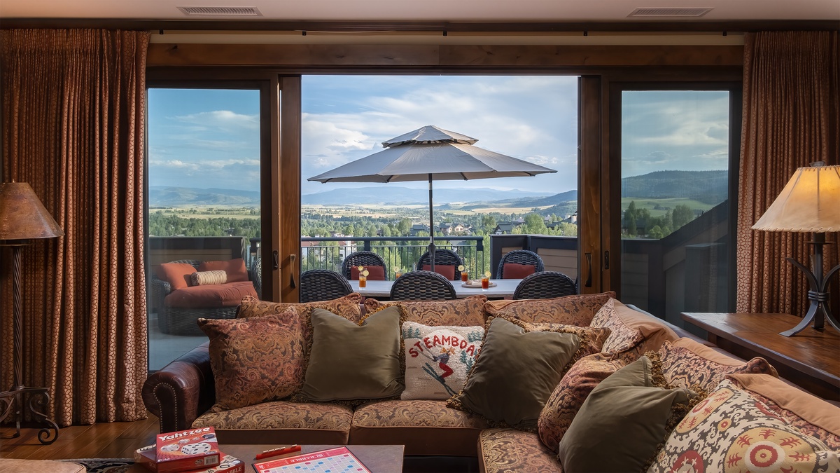 Great Room, Main Level - With views and deck access