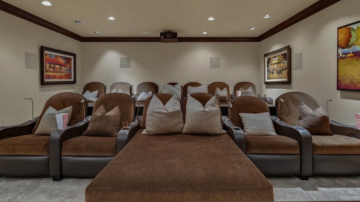 Theater Room, Lower Level - Theater seating area
