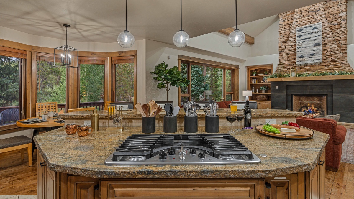 Kitchen with gas range and gourmet appliances