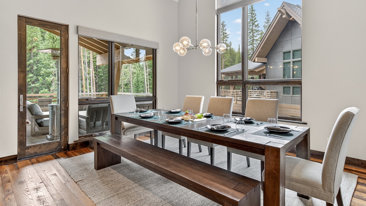 Dining area with views