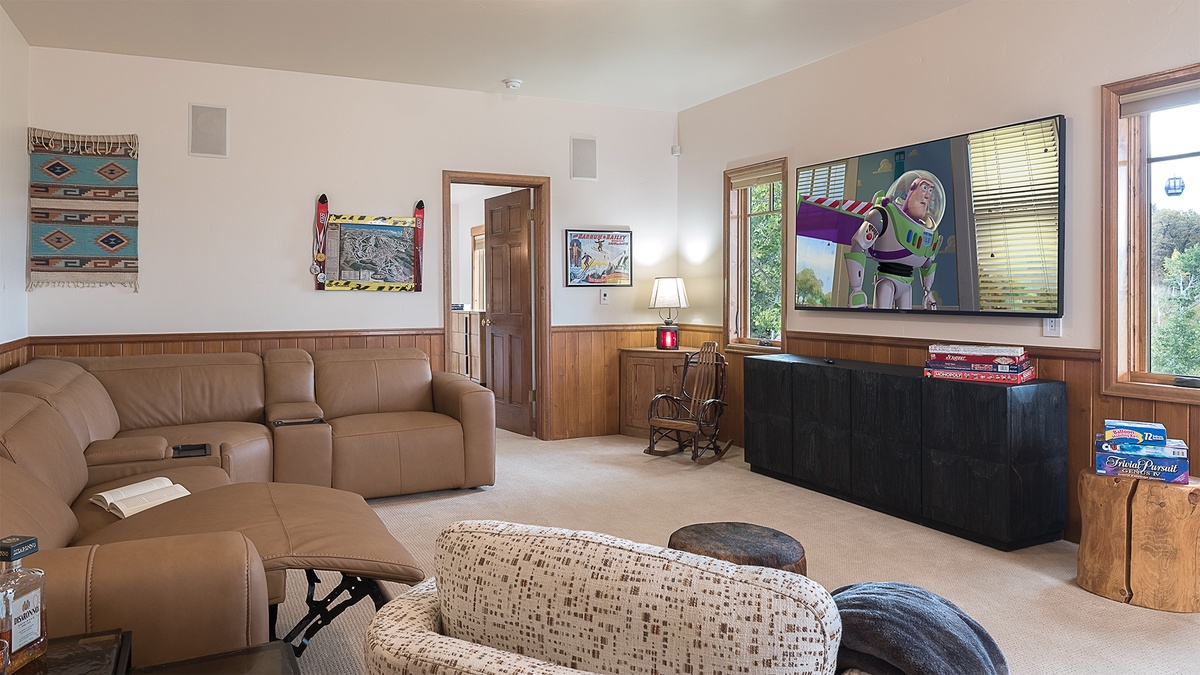 Family Room, Lower Level - Comfortable seating area with entertainment space