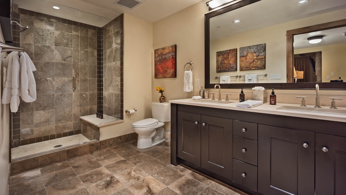 Hall Bathroom, Main Level - Shared hall bath adjacent to Bedrooms 2 and 3