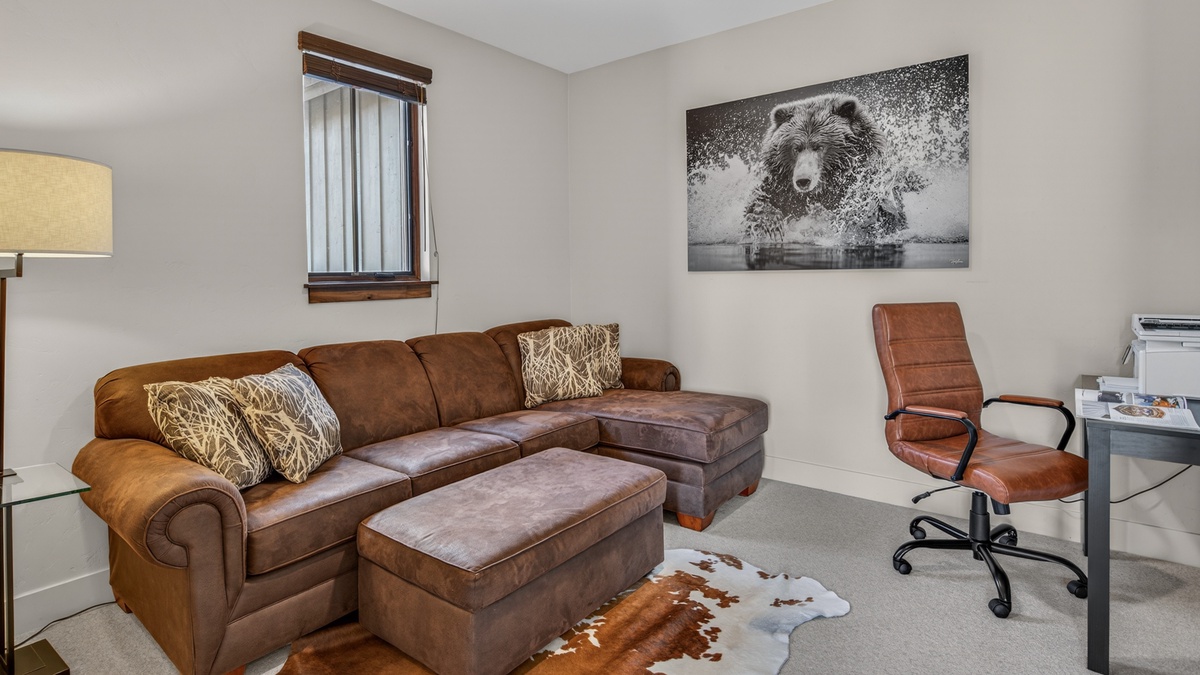 Family Room, Upper Level - Seating area with sectional sofa and TV