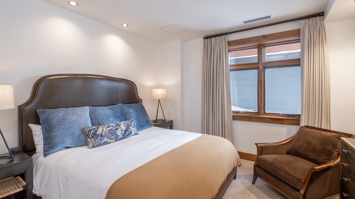 Bedroom 2, Main Level - King guest bedroom with flat screen tv