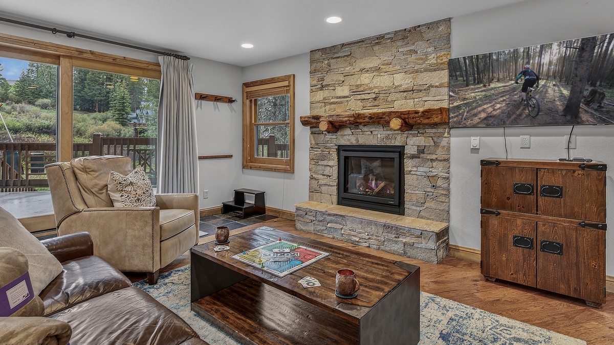 Great Room, Main Level - Fireplace and seating area